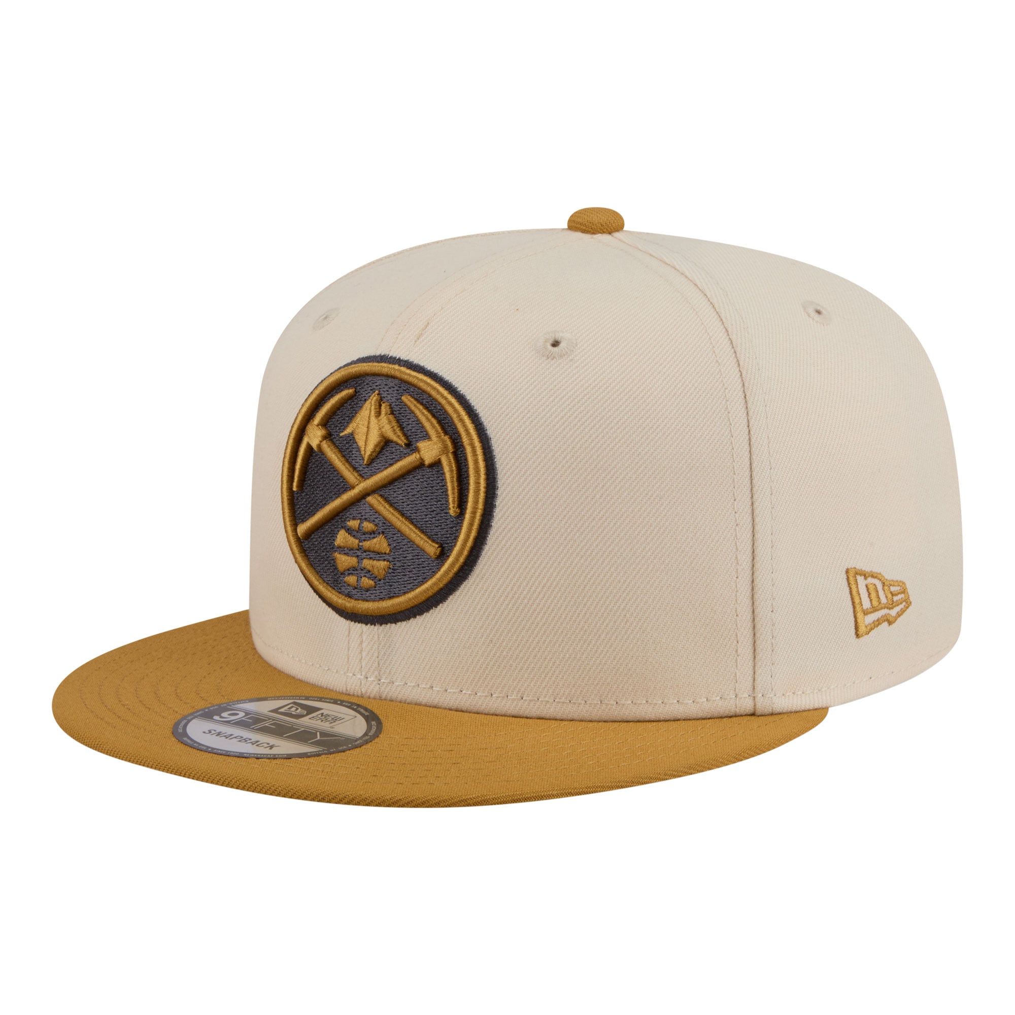 Men's New Era Cream/Tan Denver Nuggets Two-Tone Color Pack 9FIFTY Snapback Hat