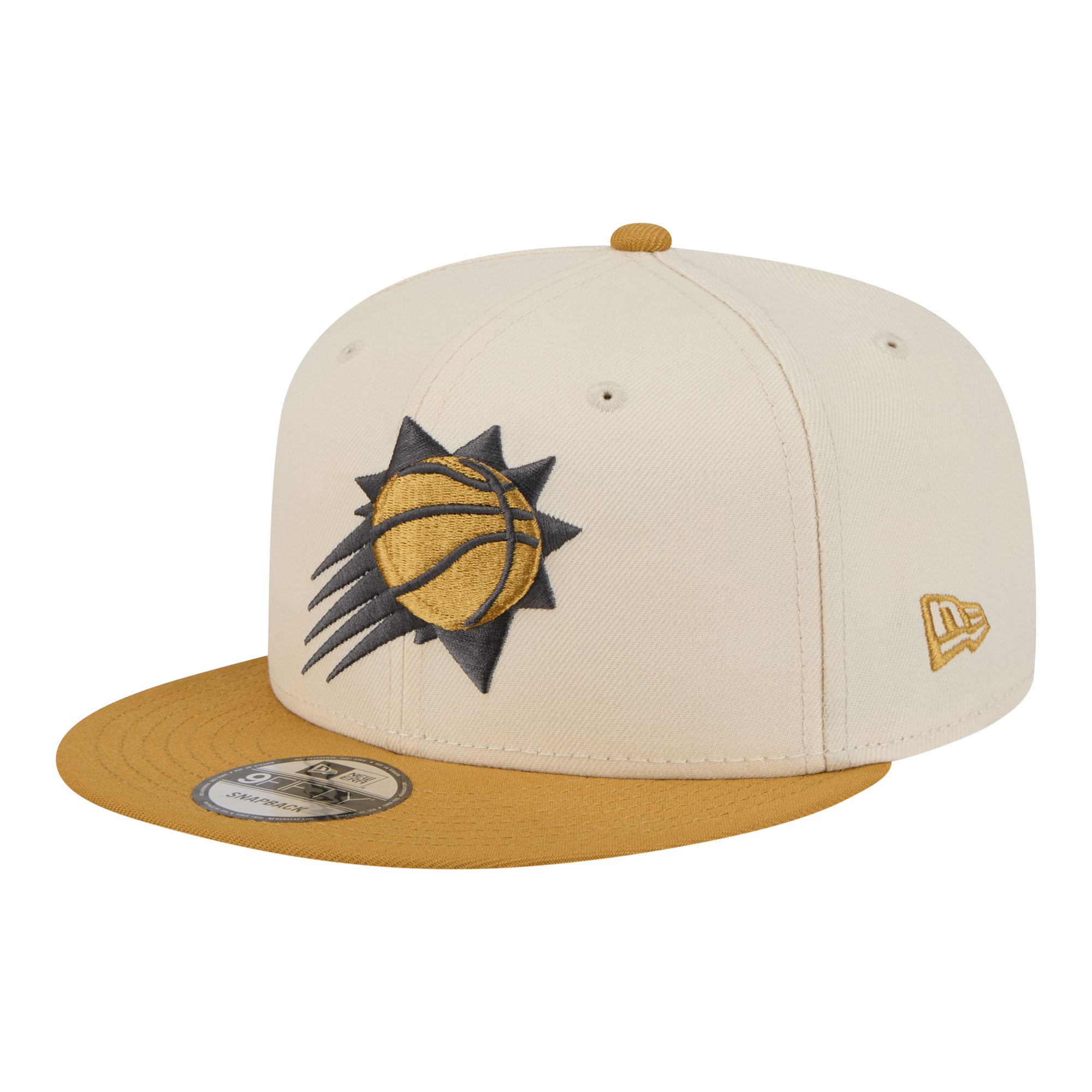 New Era Men's Cream/Tan Phoenix Suns Two-Tone Color Pack 9FIFTY Snapback Hat - Cream, Tan