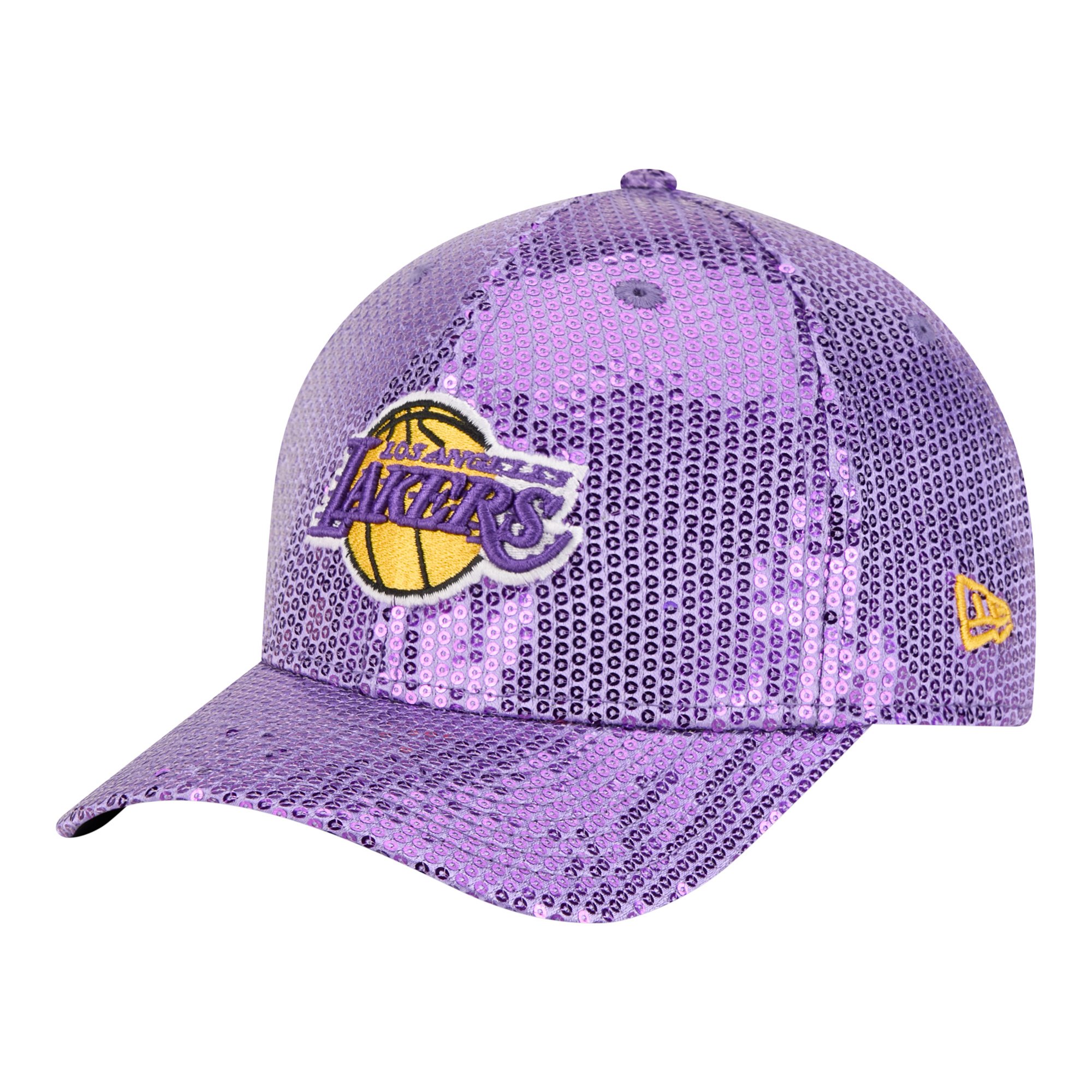 Women's New Era  Purple Los Angeles Lakers Sequin M-Crown 9FORTY Adjustable Hat