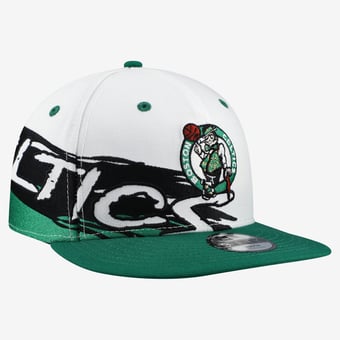 Youth New Era  White/Kelly Green Boston Celtics Swept 9FIFTY Snapback Hat