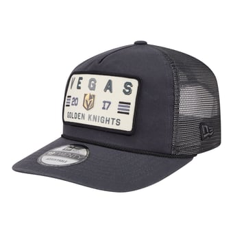 Men's New Era Charcoal Vegas Golden Knights Washed Patch 19TWENTY Trucker Adjustable Hat
