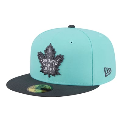 Men's New Era  Turquoise/Charcoal Toronto Maple Leafs Two-Tone Color Pack 59FIFTY Fitted Hat