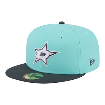 Men's New Era  Turquoise/Charcoal Dallas Stars Two-Tone Color Pack 59FIFTY Fitted Hat