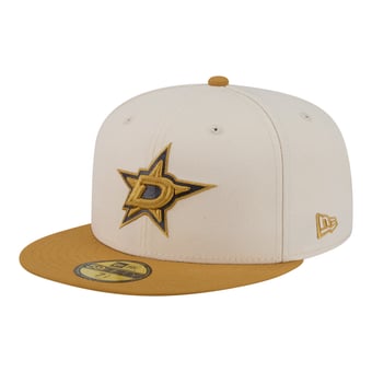 Men's New Era  Cream/Tan Dallas Stars Colorpack Two-Tone 59FIFTY Fitted Hat