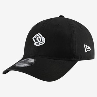 Men's New Era Black Utah Mammoth Mascot Patch 9TWENTY Adjustable Hat