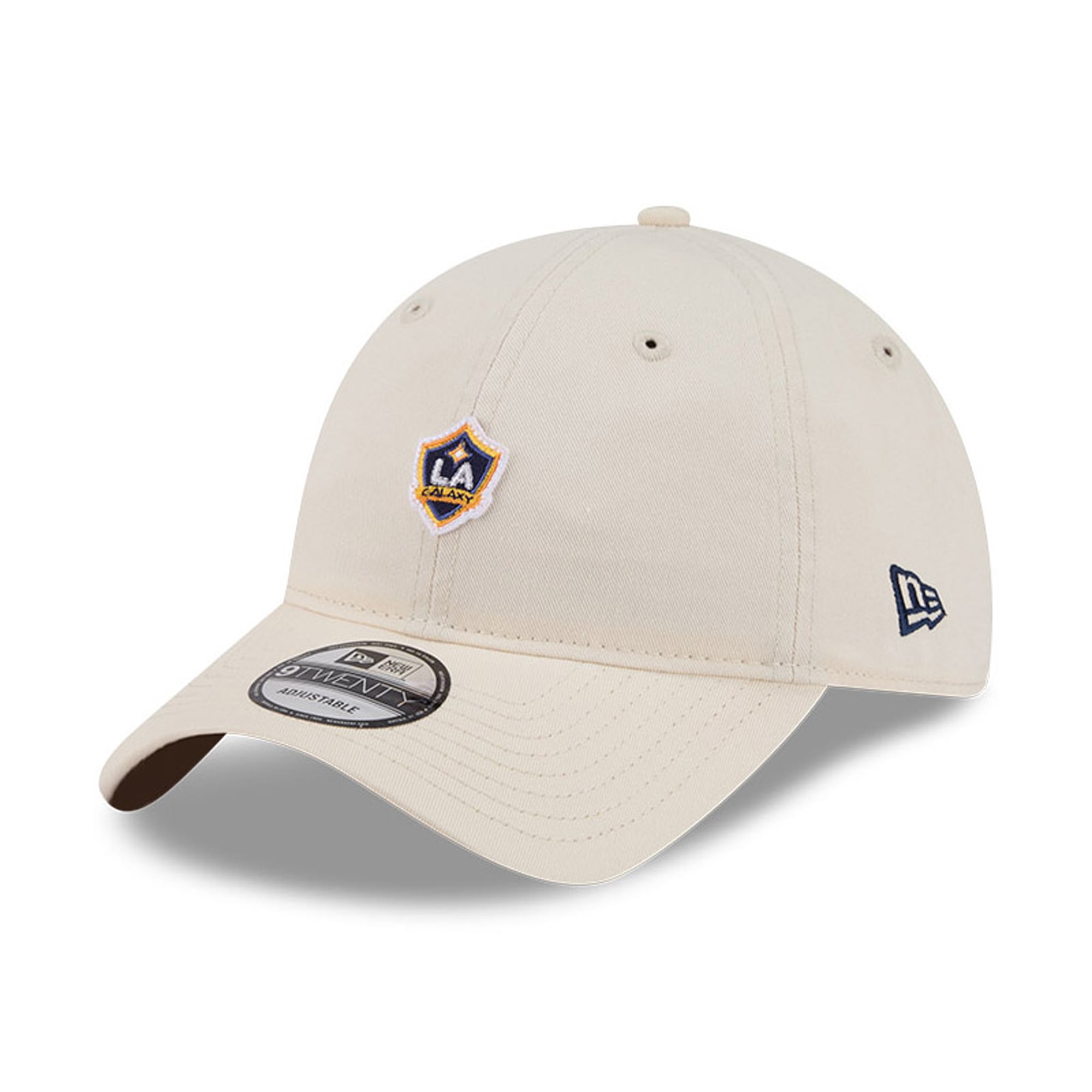 Men's New Era Beige LA Galaxy Micro Team Logo 9TWENTY Adjustable Hat