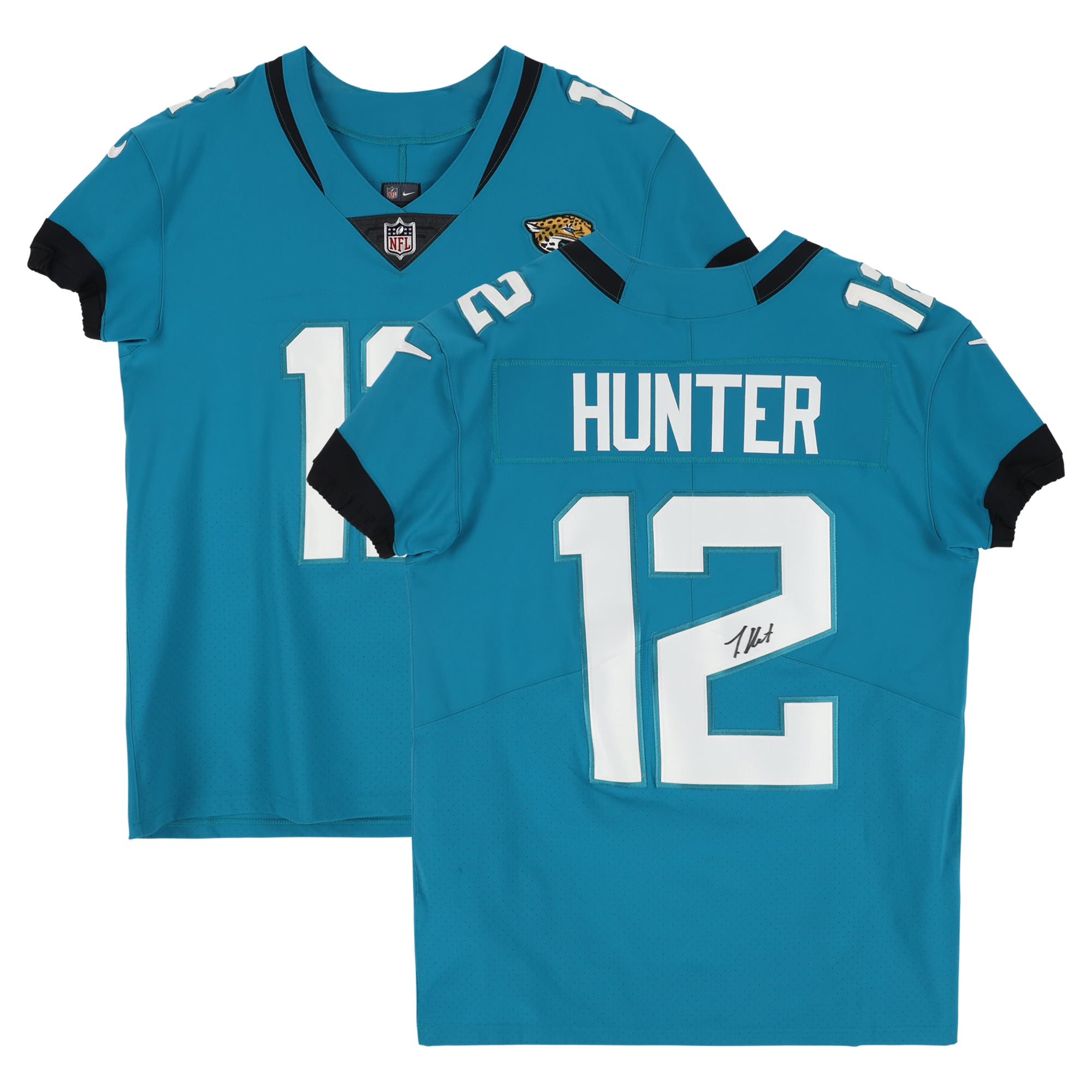 Travis Hunter Jacksonville Jaguars Autographed Teal Nike Elite Jersey