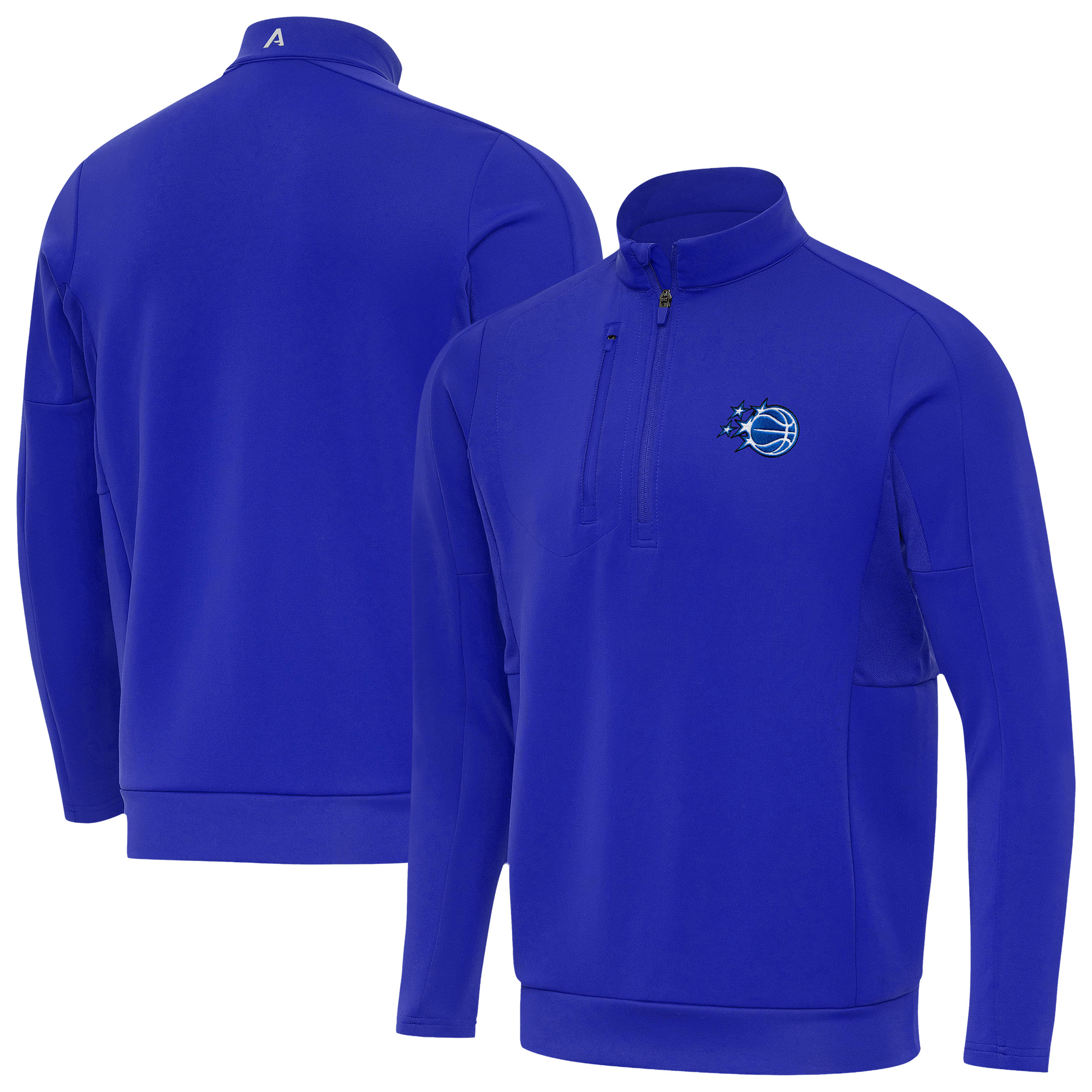Men's Antigua Royal Orlando Magic New Logo Generation Quarter-Zip Pullover Top