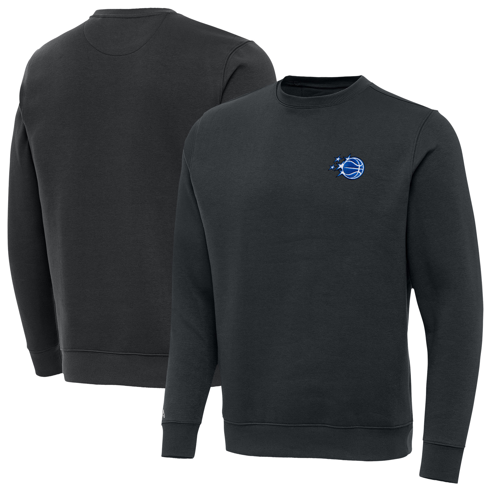 Men's Antigua Charcoal Orlando Magic New Logo Victory Pullover Sweatshirt