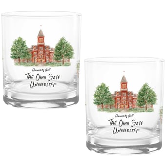 Ohio State Buckeyes 16oz. Laura Wilcox University Hall Two-Piece Rocks Glass Set