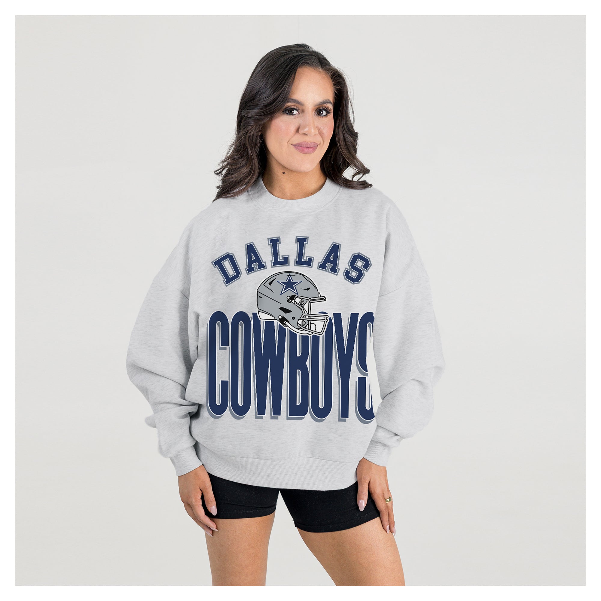 Women’s Gameday Couture Ash Dallas Cowboys Fierce Focus Premium Oversized Fleece Pullover Sweatshirt Women’s Gameday Couture Ash Dallas Cowboys Fierce Focus Premium Oversized Fleece Pullover Sweatshirt