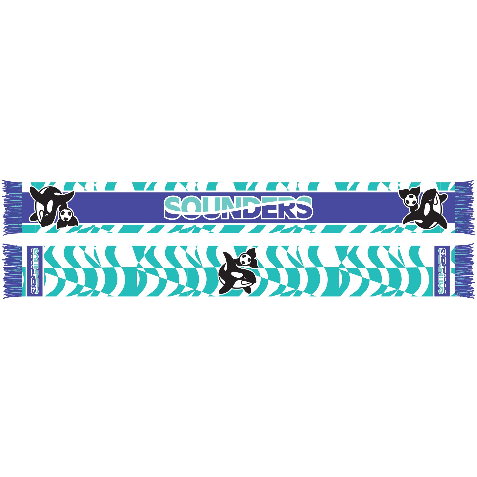 Blue Seattle Sounders FC 2025 Third Jersey Hook Scarf