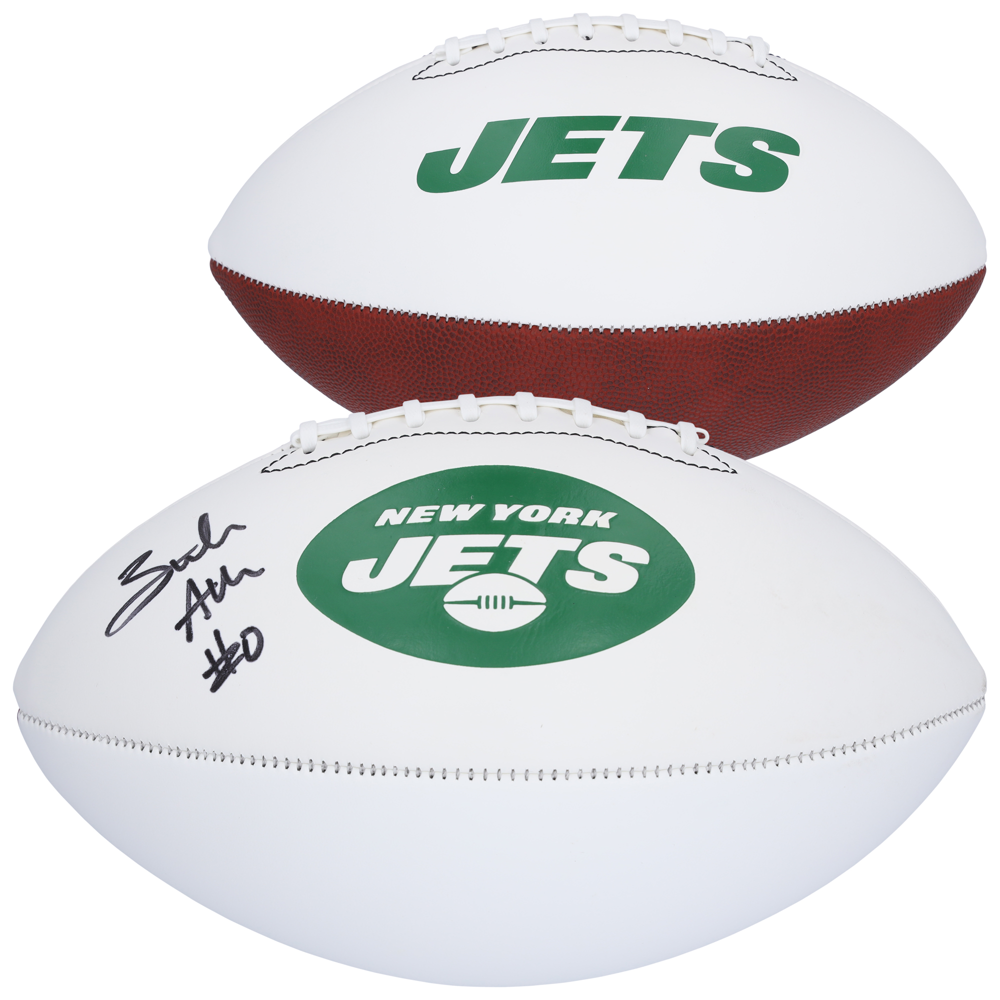 Braelon Allen New York Jets Autographed Franklin White Panel Football
