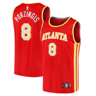 Youth Fanatics Kristaps Porzi??is Red Atlanta Hawks Fast Break Replica Jersey - Icon Edition