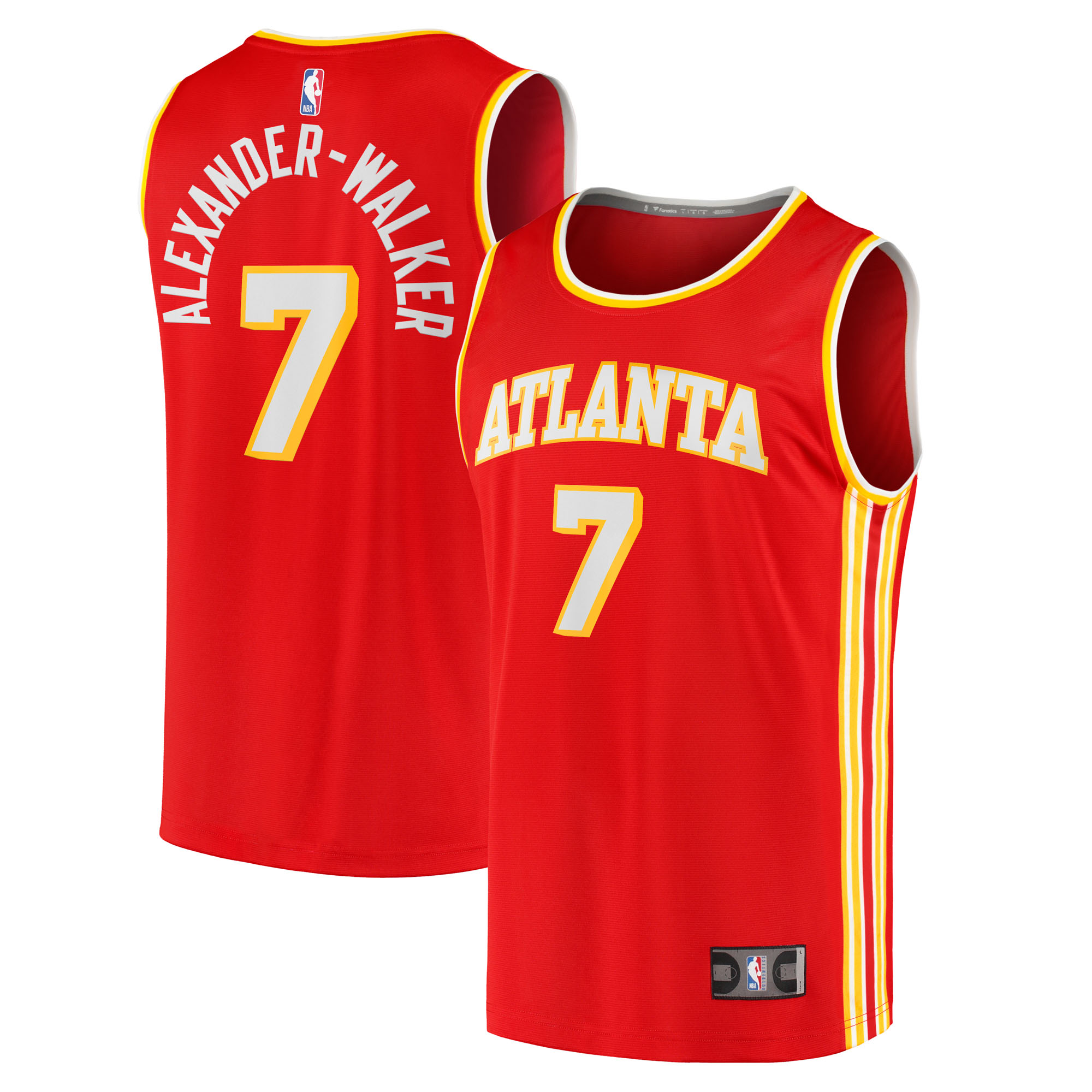 Men's Fanatics Nickeil Alexander-Walker Red Atlanta Hawks Fast Break Replica Jersey - Icon Edition