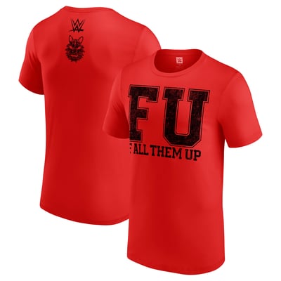 Men's Red Jacob Fatu FU T-Shirt