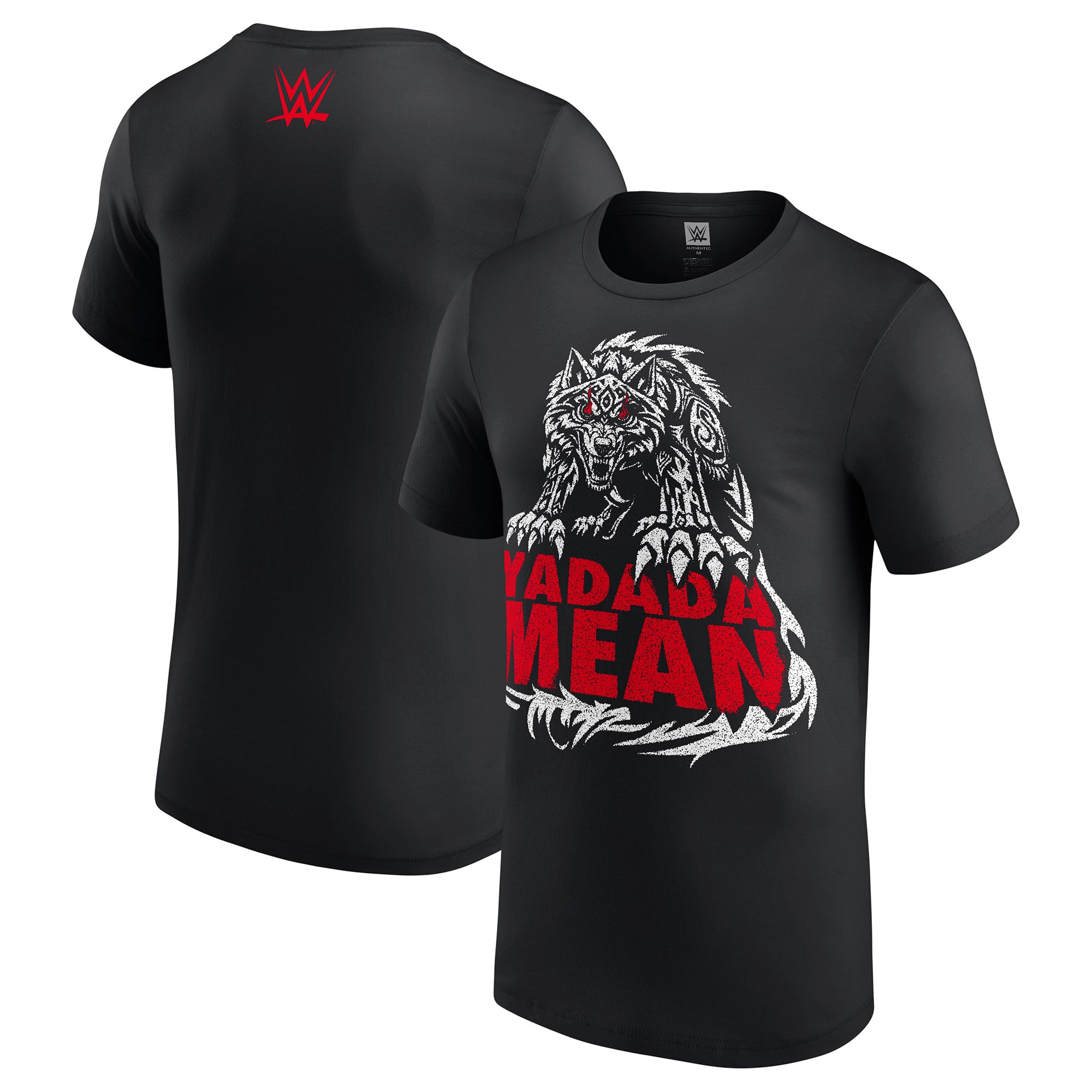 Men's Black Jacob Fatu Tribal Wolf Ya Dada Mean T-Shirt