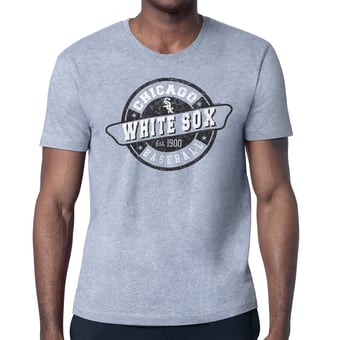 Men's Starter Heather Gray Chicago White Sox Route 66 Team Logo T-Shirt