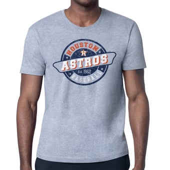 Men's Starter Heather Gray Houston Astros Route 66 Team Logo T-Shirt