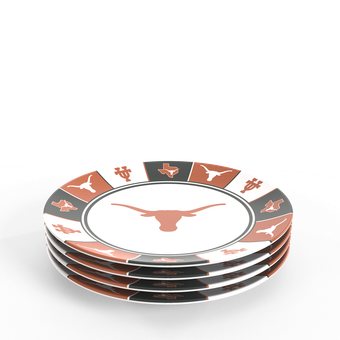 Tervis Texas Longhorns Four-Piece Melamine Dinner Plate Set