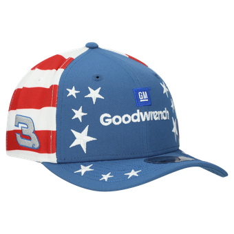 Men's New Era Blue Richard Childress Racing Flag COOLERA 9SEVENTY Adjustable Hat