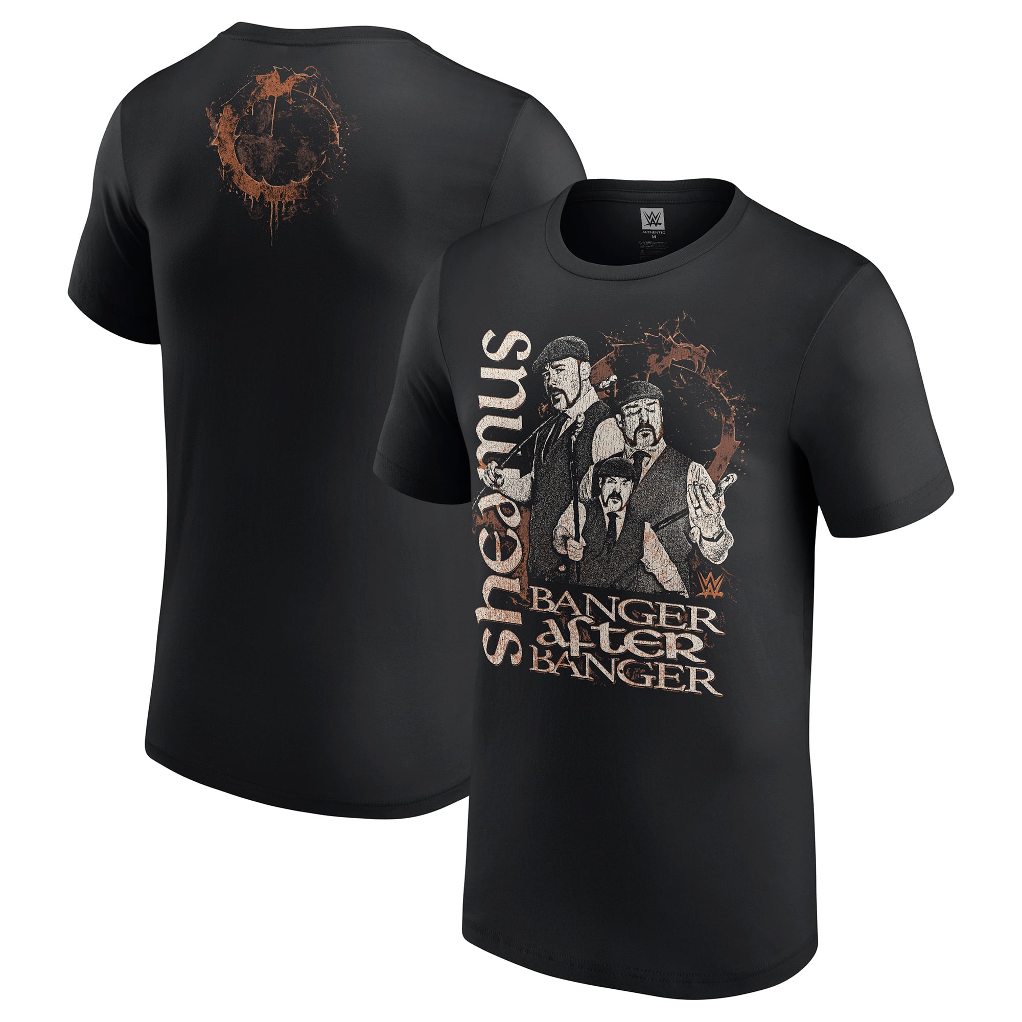 Men's Black Sheamus Banger After Banger Photo T-Shirt
