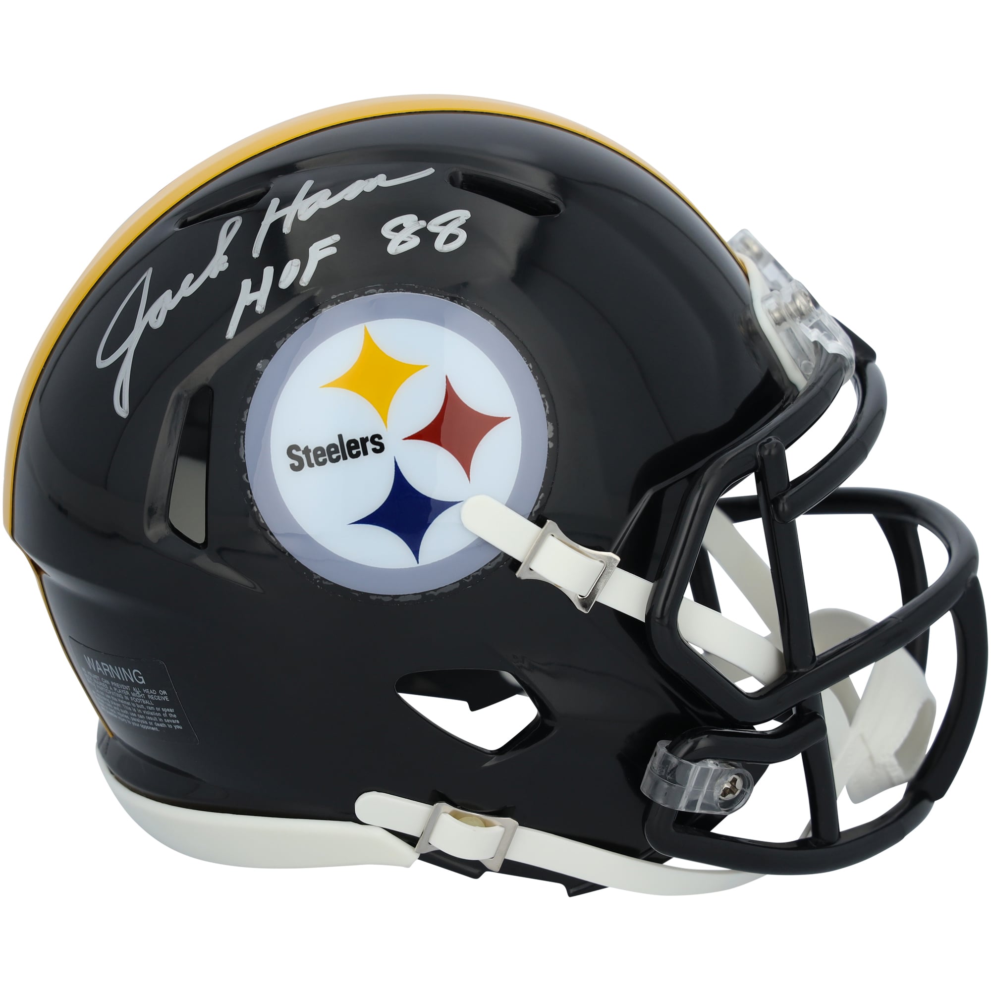 Jack Ham Pittsburgh Steelers Autographed Riddell Speed Mini Helmet with "HOF 88" Inscription