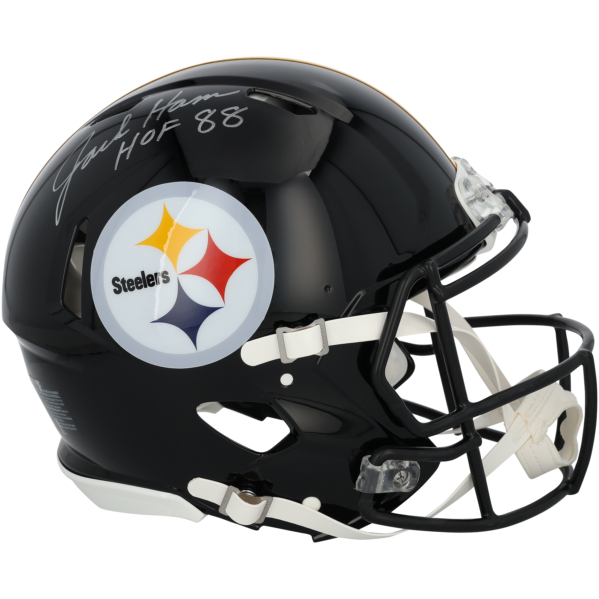 Jack Ham Pittsburgh Steelers Autographed Riddell Speed Authentic Helmet with "HOF 88" Inscription