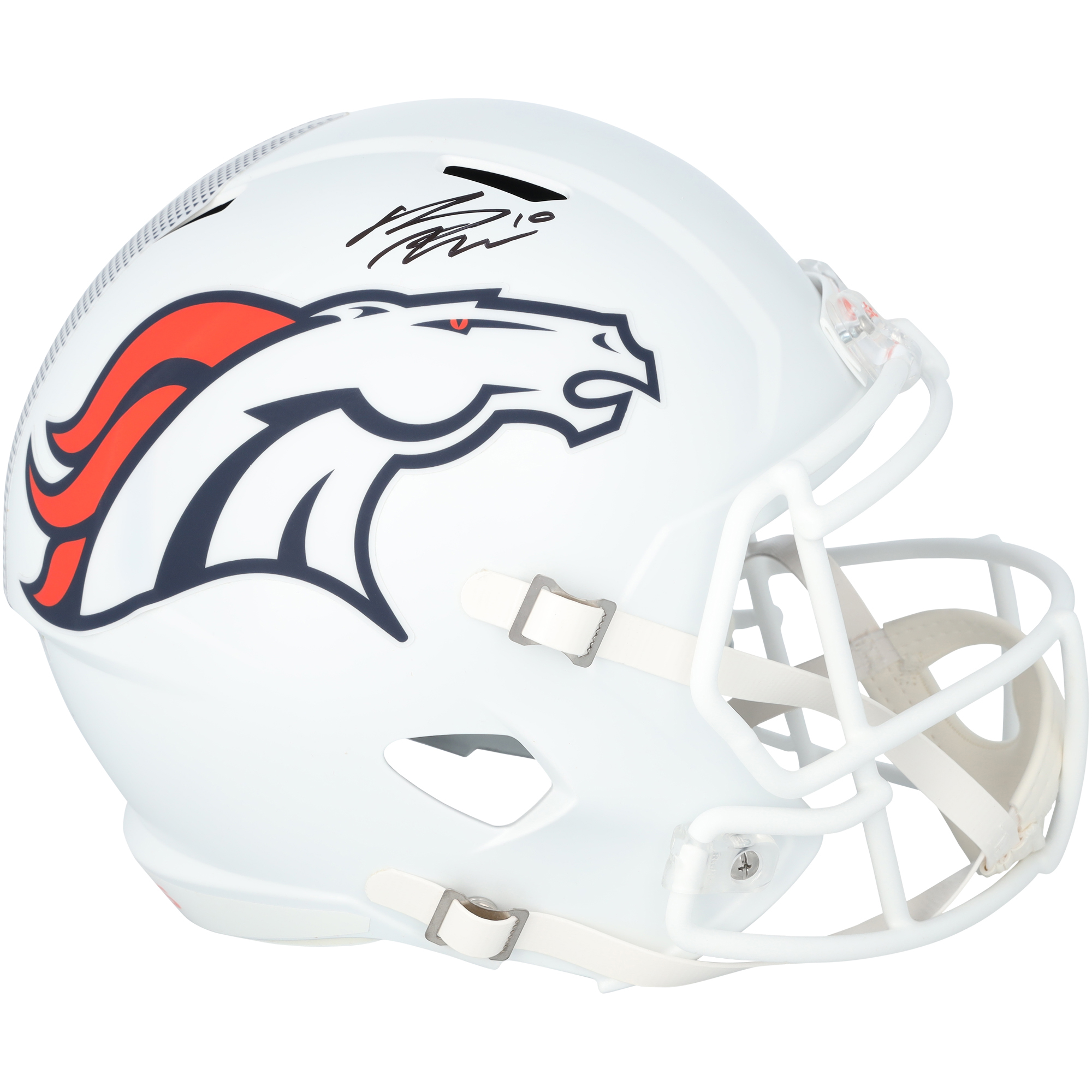 Bo Nix Denver Broncos Autographed Riddell 2024 Alternate Speed Replica Helmet