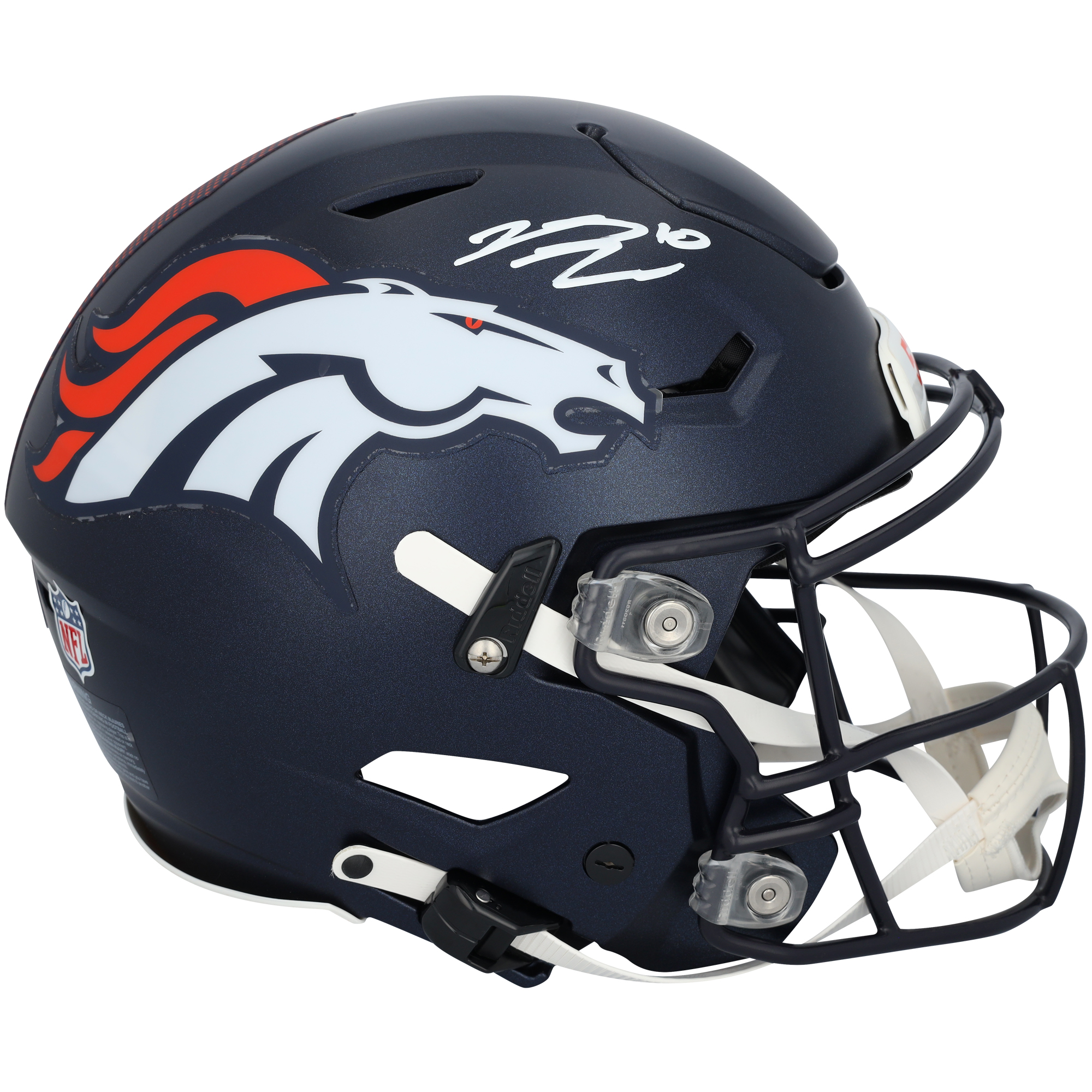 Bo Nix Denver Broncos Autographed Riddell 2024 Speed Flex Authentic Helmet