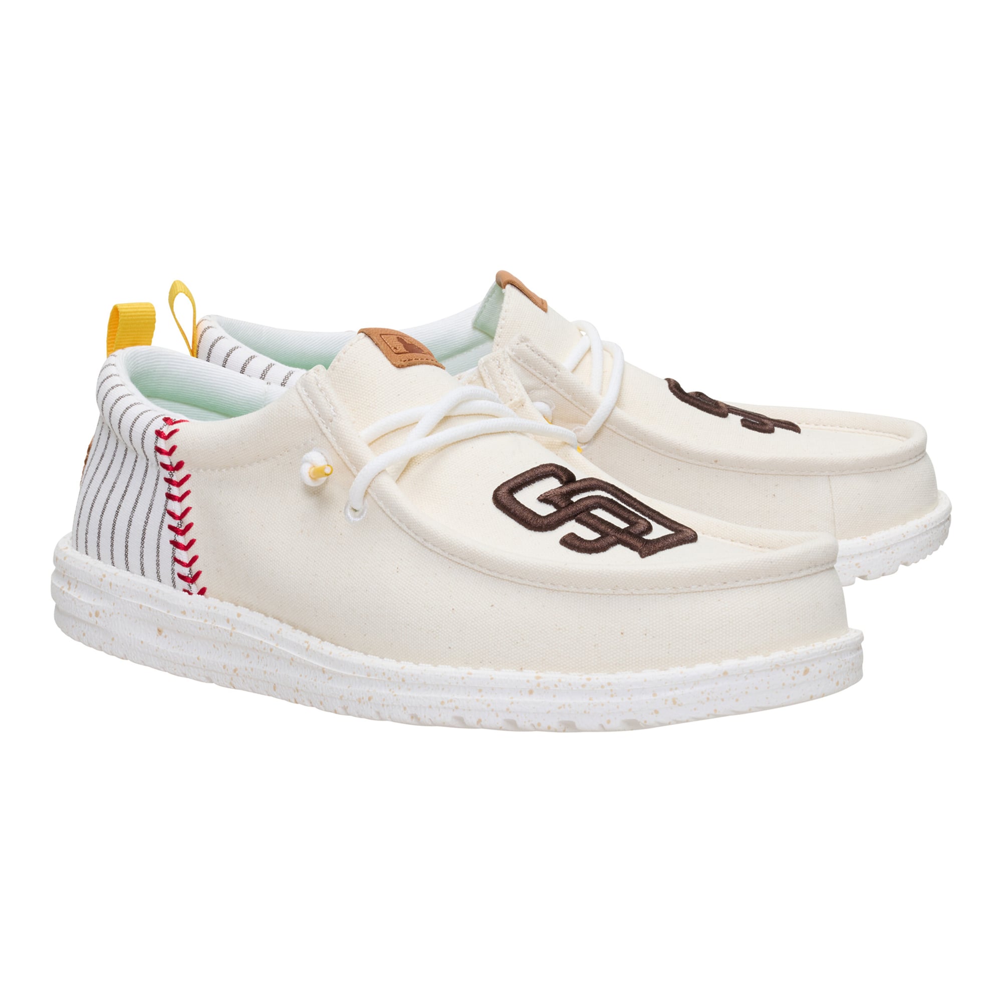 Men's Hey Dude White San Diego Padres Wally Casual Slip On Shoes