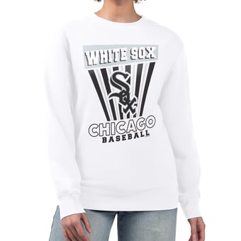 Women's Starter White Chicago White Sox Poster Print Team Fleece Pullover Sweatshirt