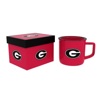 Georgia Bulldogs 14oz. Ceramic Camp Cup with Gift Box