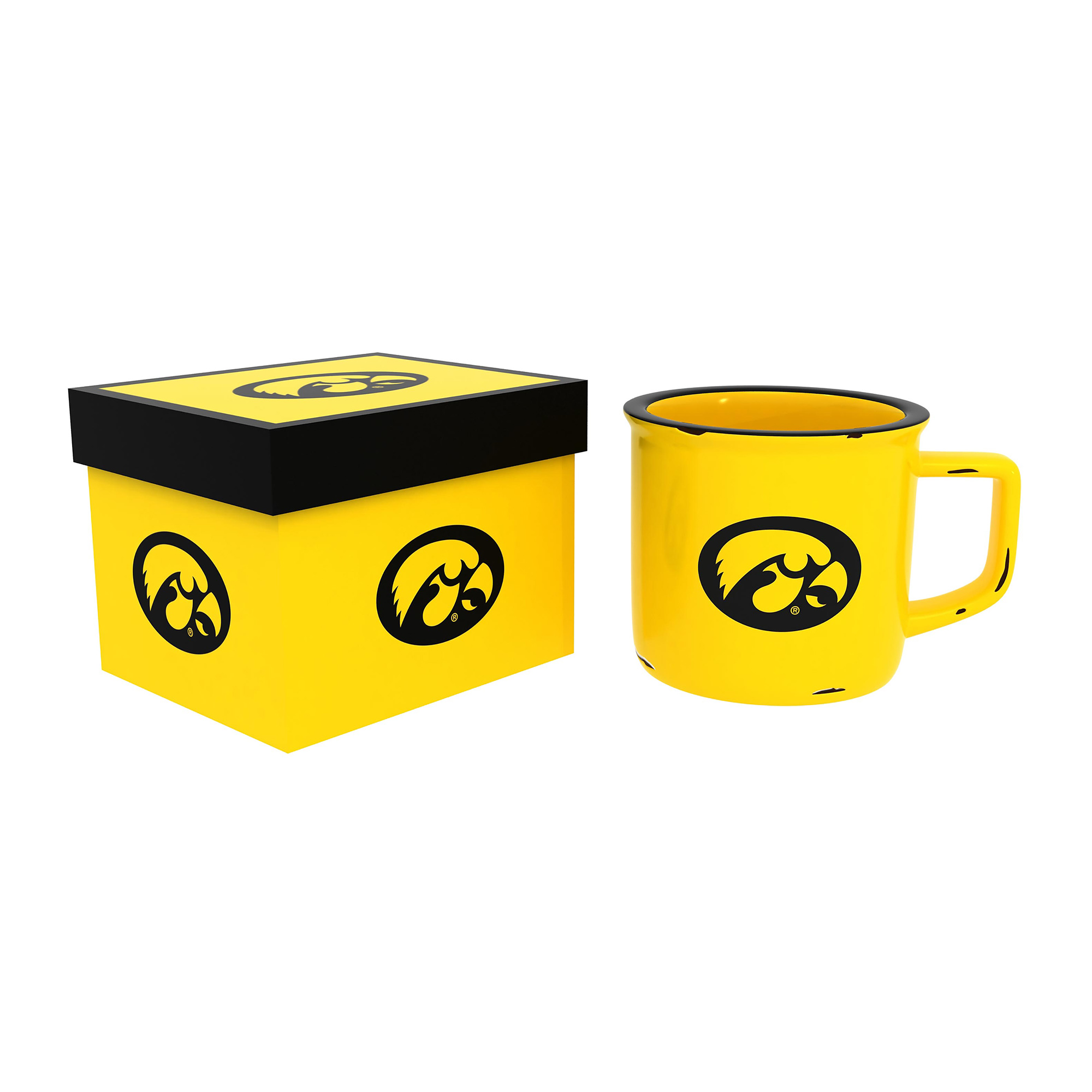 Iowa Hawkeyes 14oz. Ceramic Camp Cup with Gift Box