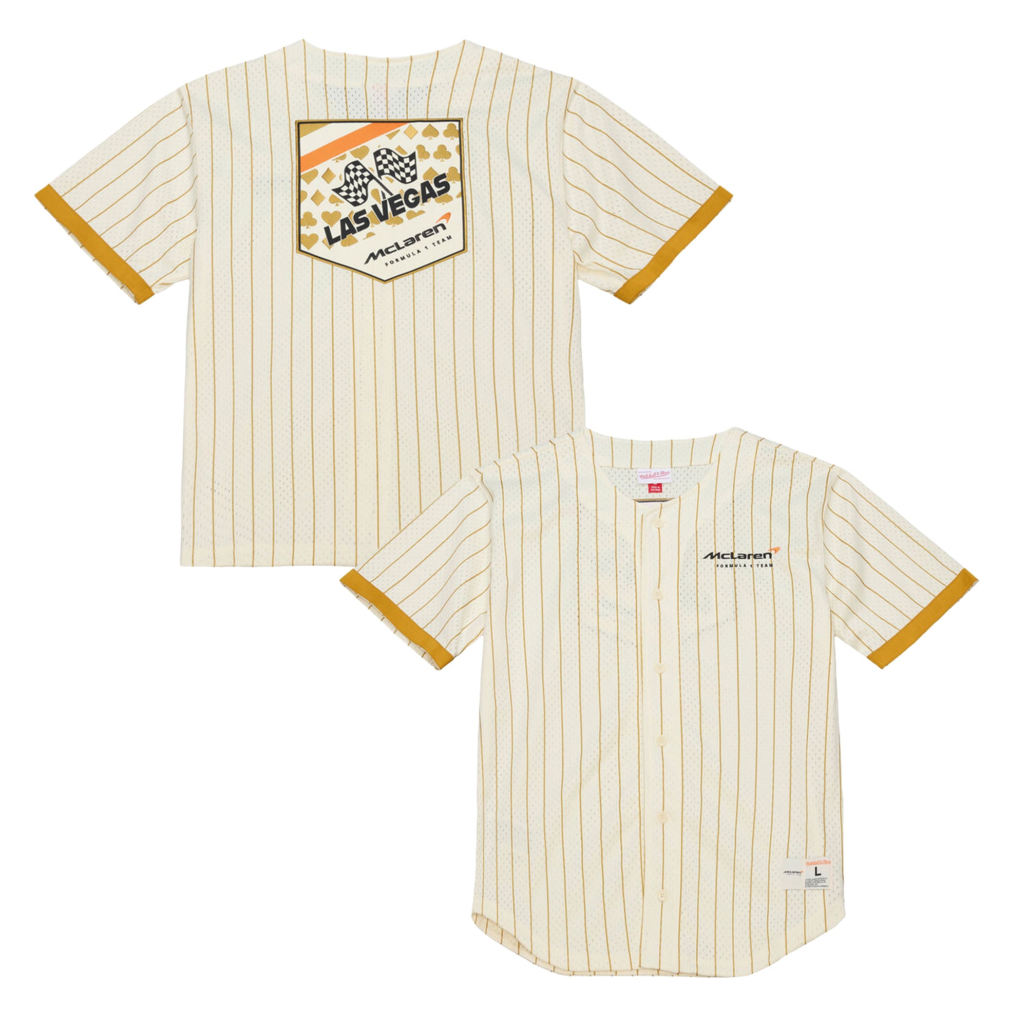 McLaren Mitchell & Ness Las Vegas Mesh Button Front Jersey