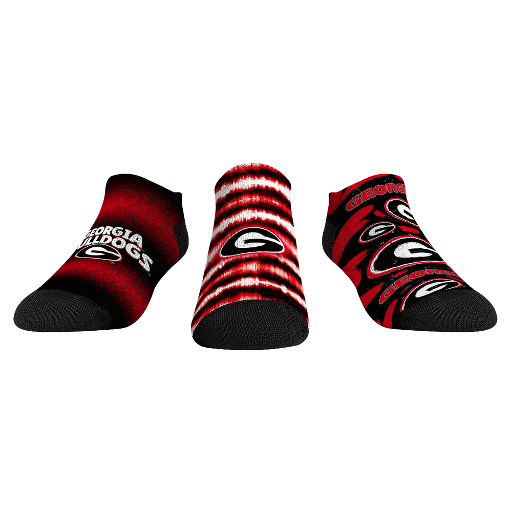 Unisex Rock Em  Red Georgia Bulldogs Make Some Noise Three-Pack Low-Cut Socks Set
