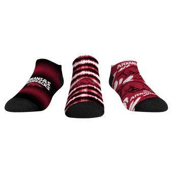 Unisex Rock Em  Cardinal Arkansas Razorbacks Make Some Noise Three-Pack Low-Cut Socks Set