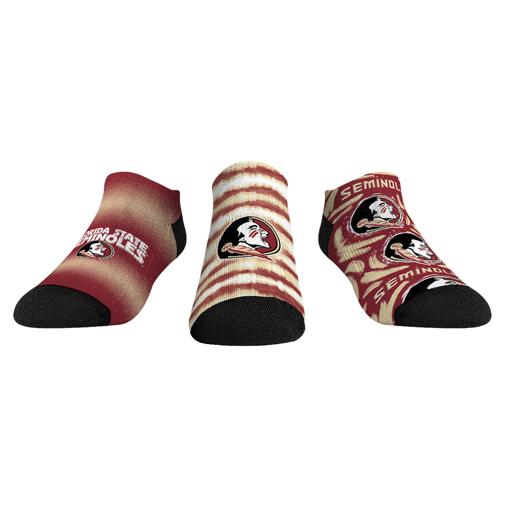 Unisex Rock Em  Garnet Florida State Seminoles Make Some Noise Three-Pack Low-Cut Socks Set