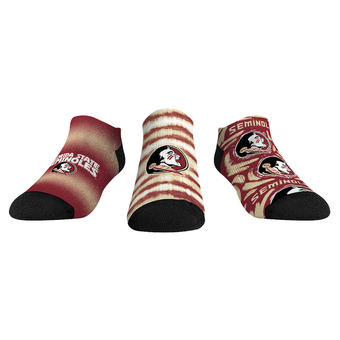 Unisex Rock Em  Garnet Florida State Seminoles Make Some Noise Three-Pack Low-Cut Socks Set