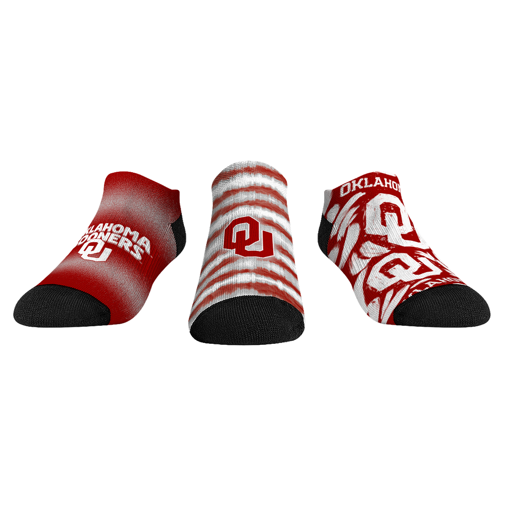 Unisex Rock Em  Crimson Oklahoma Sooners Make Some Noise Three-Pack Low-Cut Socks Set