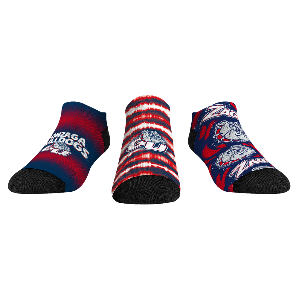 Unisex Rock Em  Navy Gonzaga Bulldogs Make Some Noise Three-Pack Low-Cut Socks Set