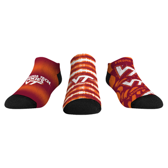 Unisex Rock Em  Maroon Virginia Tech Hokies Make Some Noise Three-Pack Low-Cut Socks Set