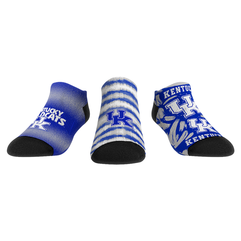 Unisex Rock Em  Blue Kentucky Wildcats Make Some Noise Three-Pack Low-Cut Socks Set