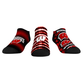 Youth Rock Em  Red Wisconsin Badgers Make Some Noise Three-Pack Low-Cut Socks Set