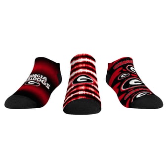 Youth Rock Em  Red Georgia Bulldogs Make Some Noise Three-Pack Low-Cut Socks Set