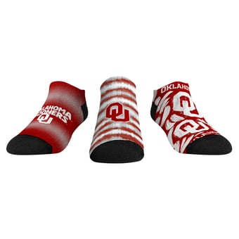 Youth Rock Em  Crimson Oklahoma Sooners Make Some Noise Three-Pack Low-Cut Socks Set