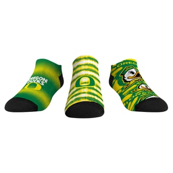 Youth Rock Em  Green Oregon Ducks Make Some Noise Three-Pack Low-Cut Socks Set