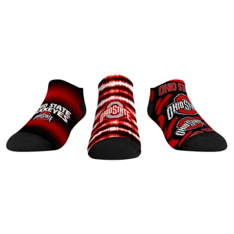 Youth Rock Em  Scarlet Ohio State Buckeyes Make Some Noise Three-Pack Low-Cut Socks Set
