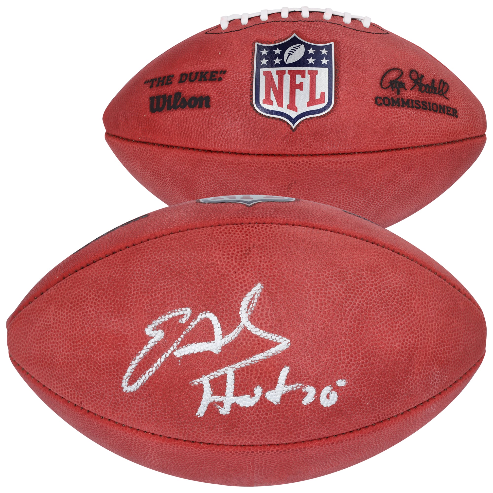 Edgerrin James Indianapolis Colts Autographed Wilson Duke Full Color Football with "HOF 20" Inscription