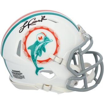 Larry Csonka Miami Dolphins Autographed Riddell 1972 Throwback Speed Mini Helmet